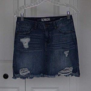 Distressed Jean Skirt